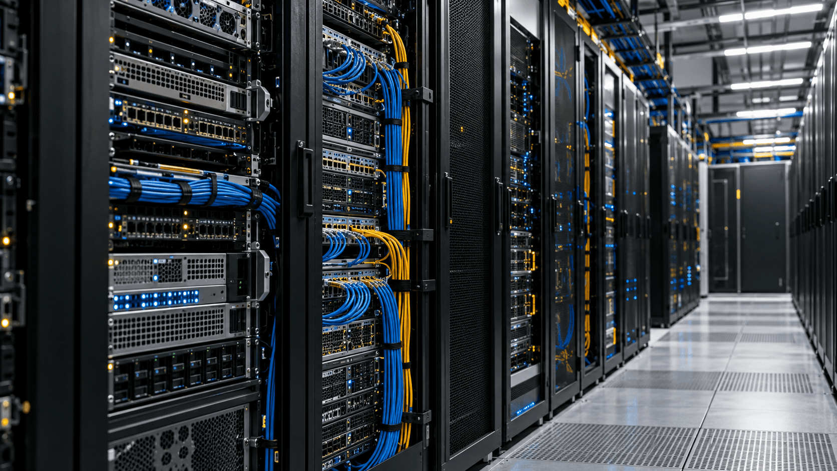 Network switch with Ethernet cables, illustrating casino game integration infrastructure